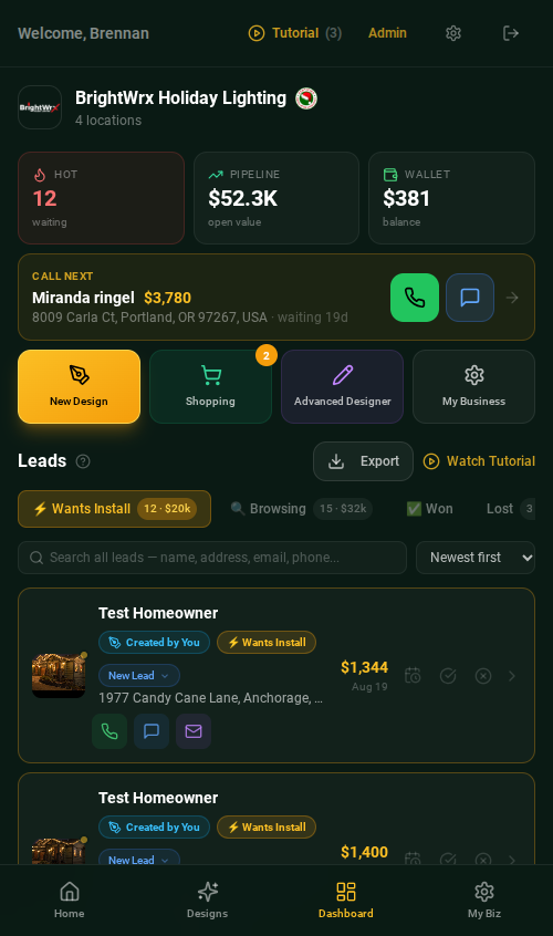 lead pipeline dashboard