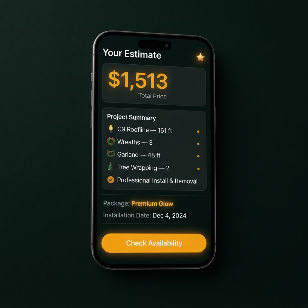 Instant pricing estimate
