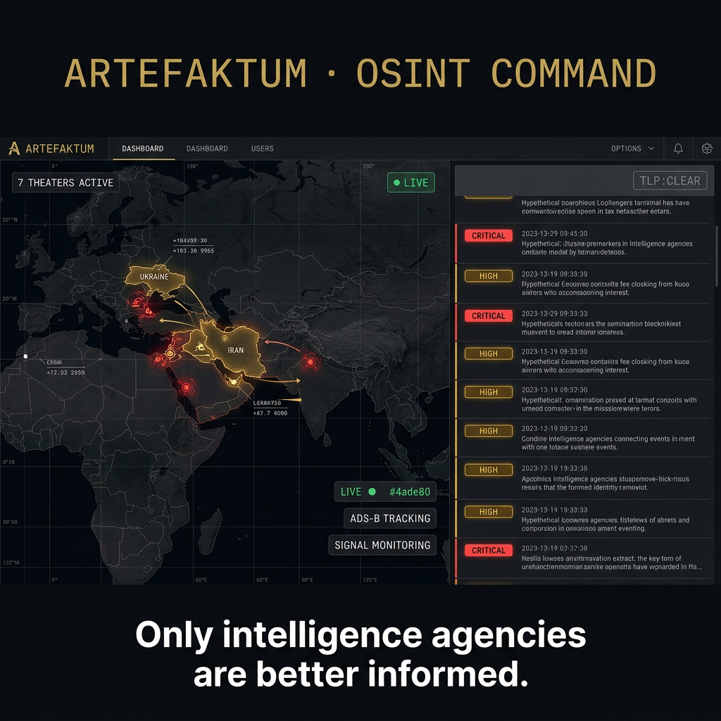 Artefaktum OSINT Command Center