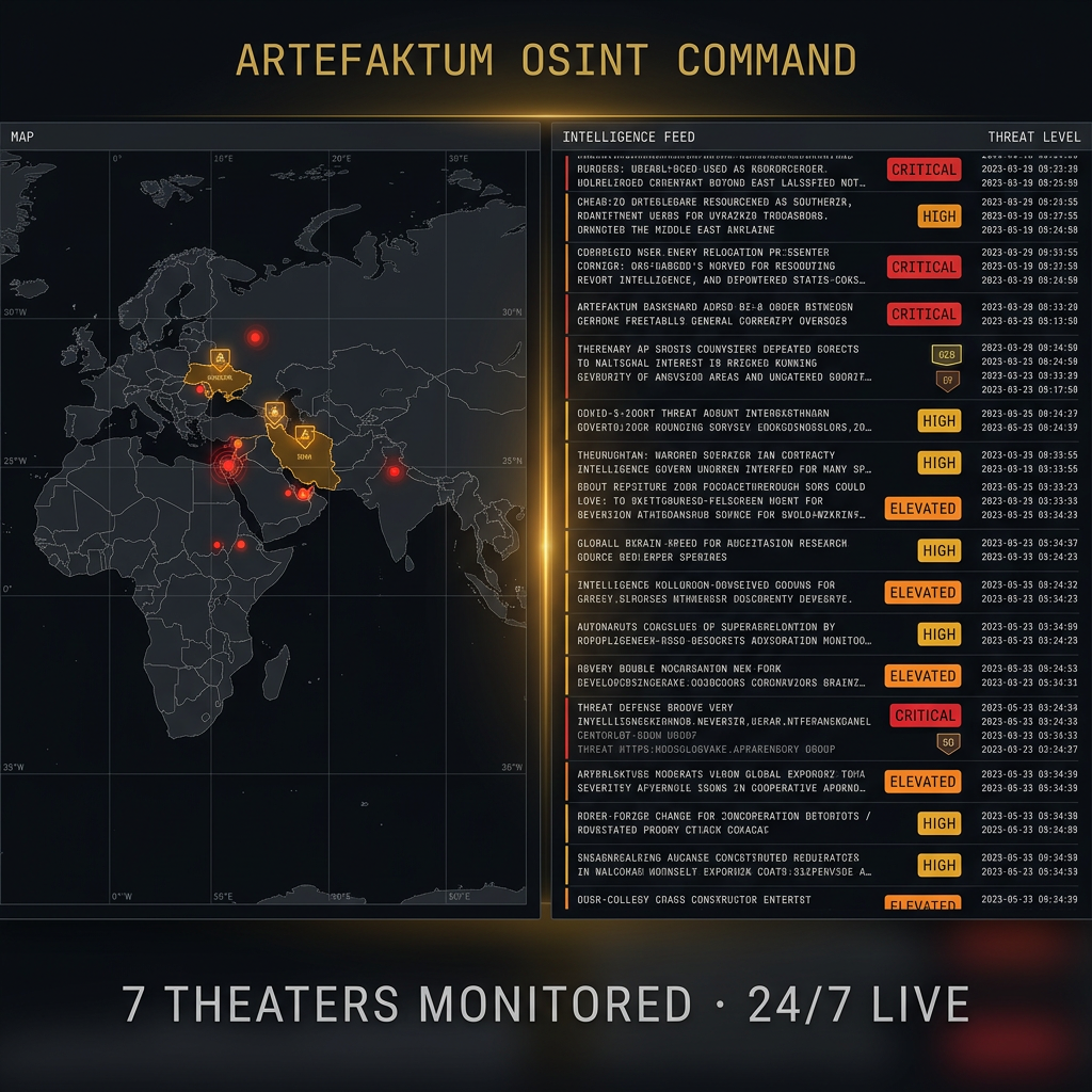 Artefaktum OSINT Command Center