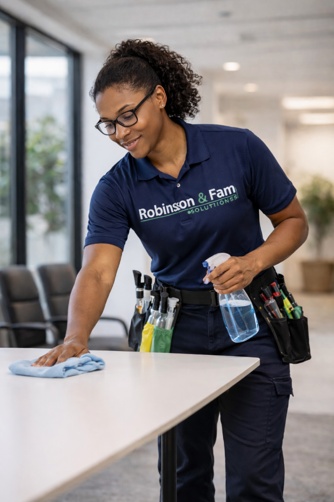 Professional cleaning team