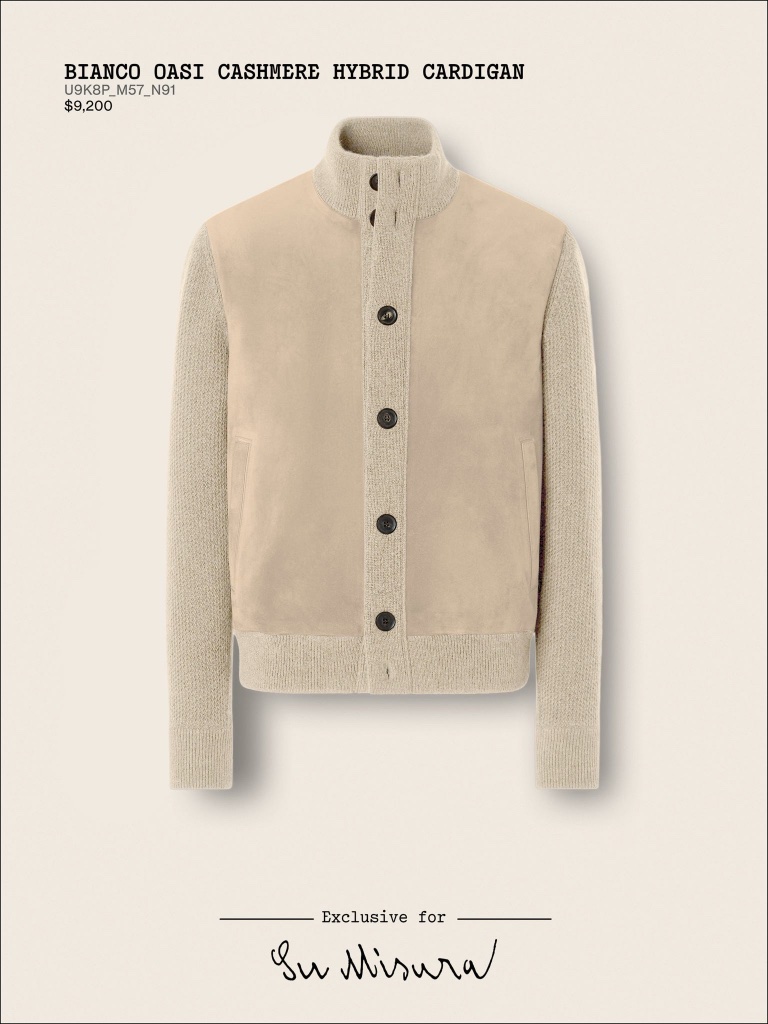 Bianco Oasi Cashmere Hybrid Cardigan