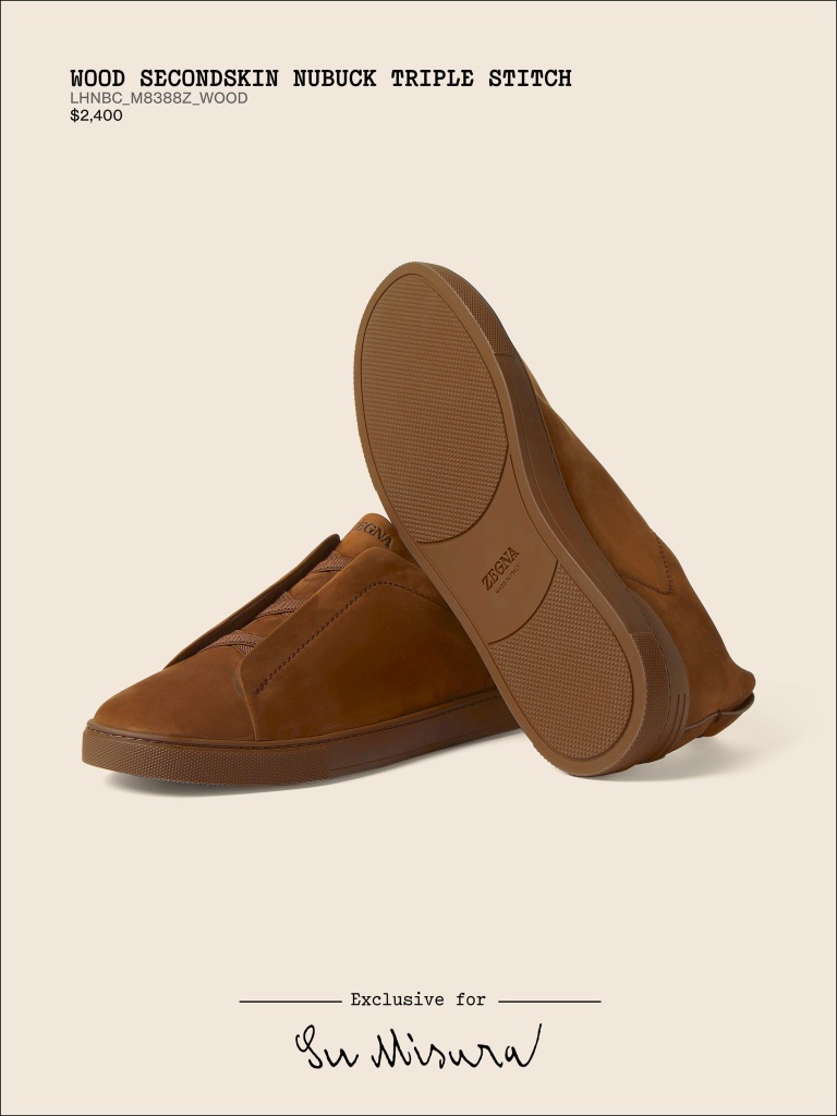 Wood Secondskin Nubuck Triple Stitch
