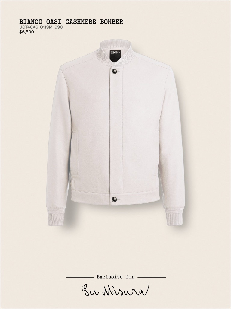 Bianco Oasi Cashmere Bomber