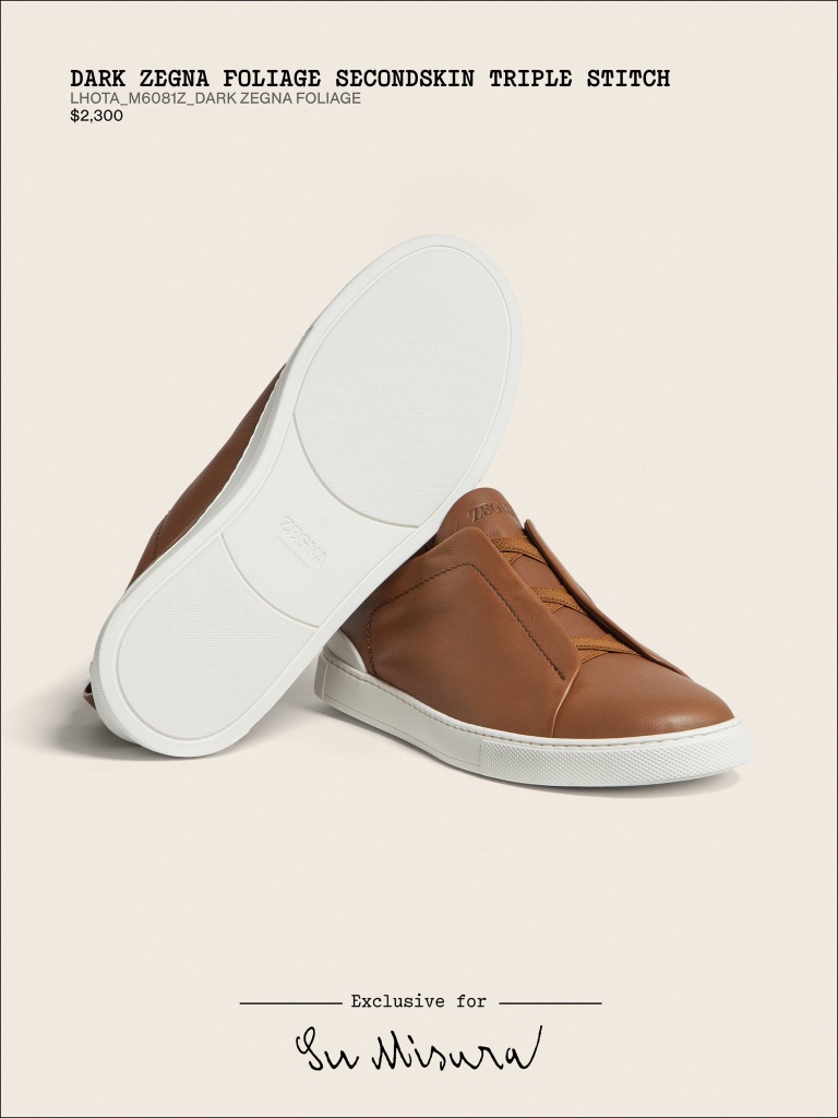 Dark Zegna Foliage Secondskin Triple Stitch