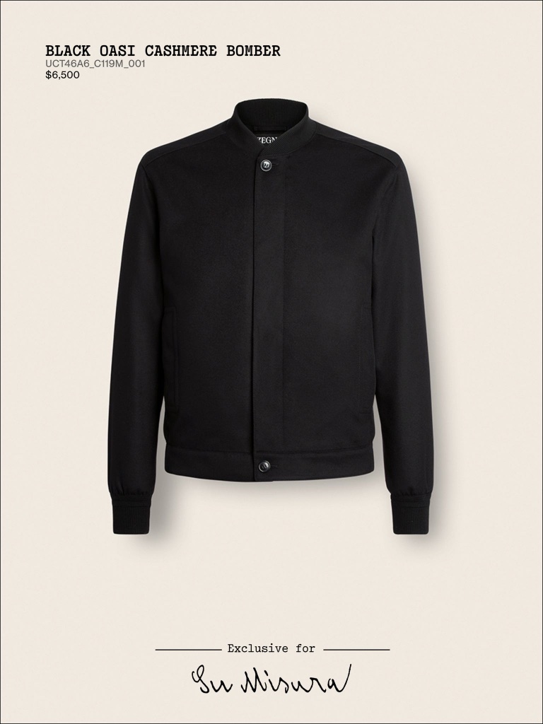Black Oasi Cashmere Bomber