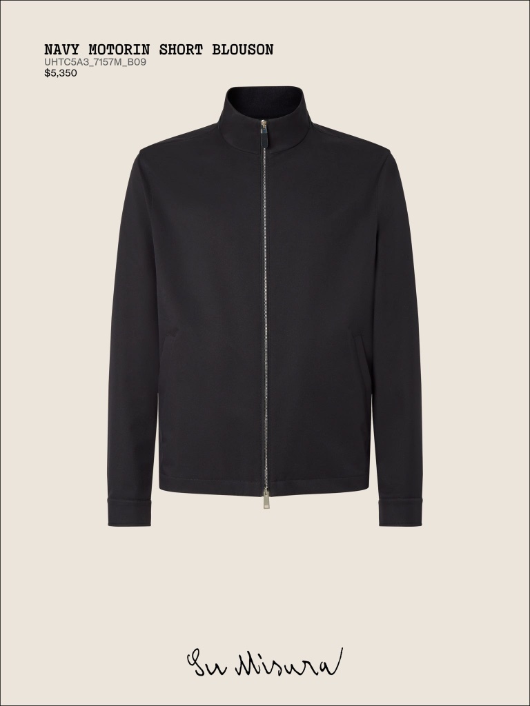 Navy Motorin Short Blouson