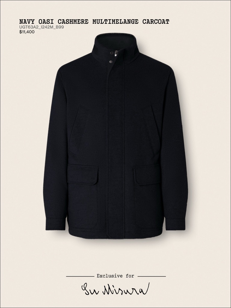 Navy Oasi Cashmere Multimelange Carcoat