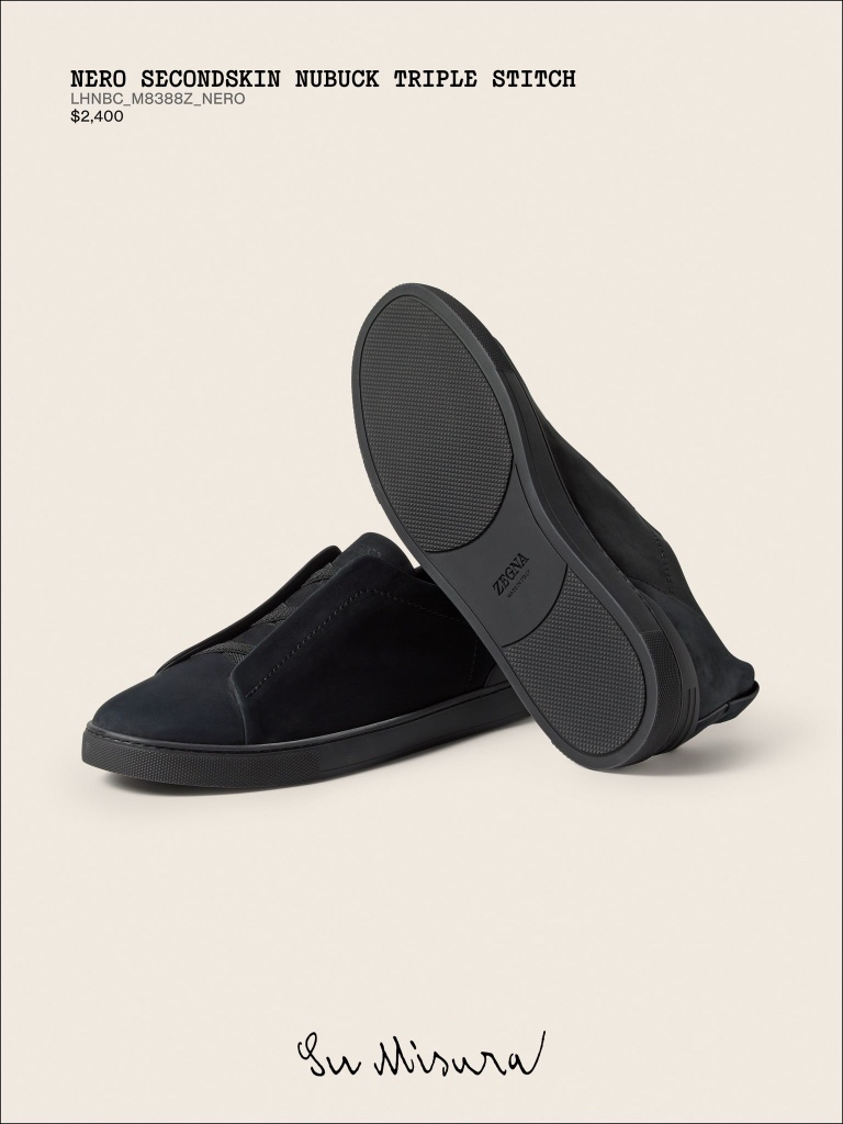Nero Secondskin Nubuck Triple Stitch