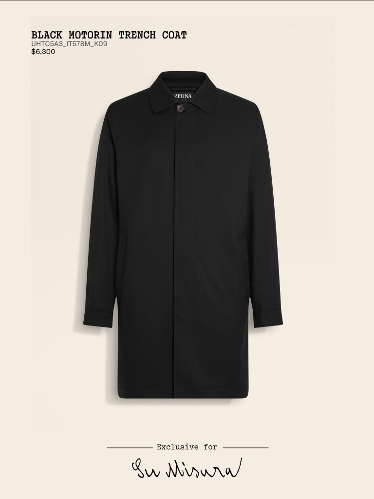 Black Motorin Trench Coat
