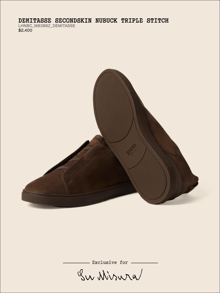 Demitasse Secondskin Nubuck Triple Stitch