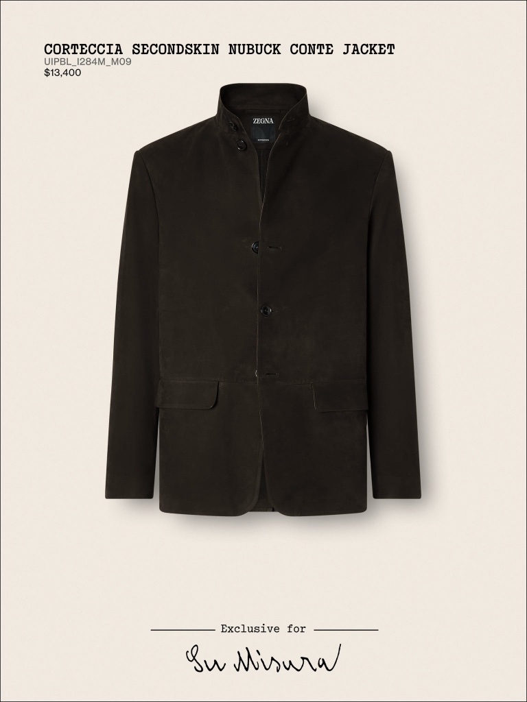 Corteccia Secondskin Nubuck Conte Jacket