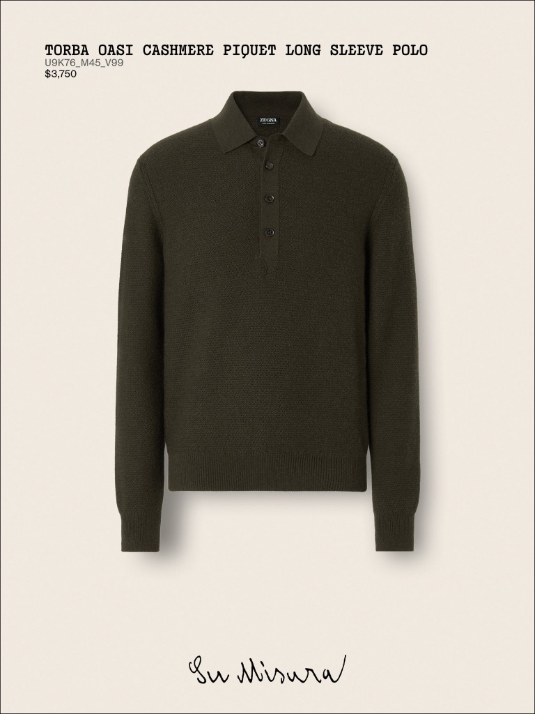 Torba Oasi Cashmere Piquet Long Sleeve Polo