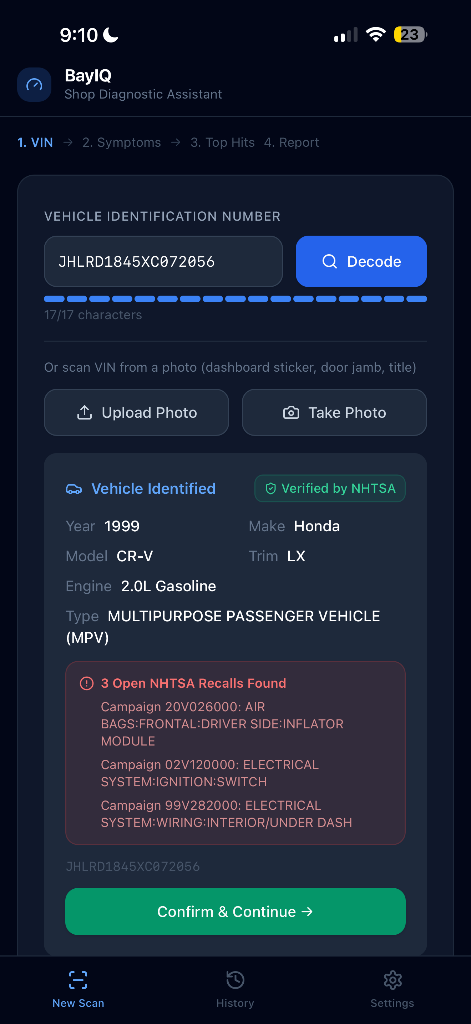 Vehicle & VIN Lookup