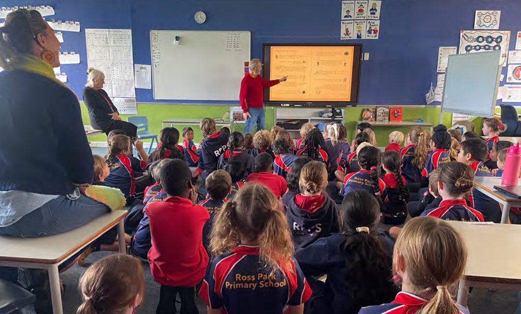 Classroom workshop at Ross Park Primary School