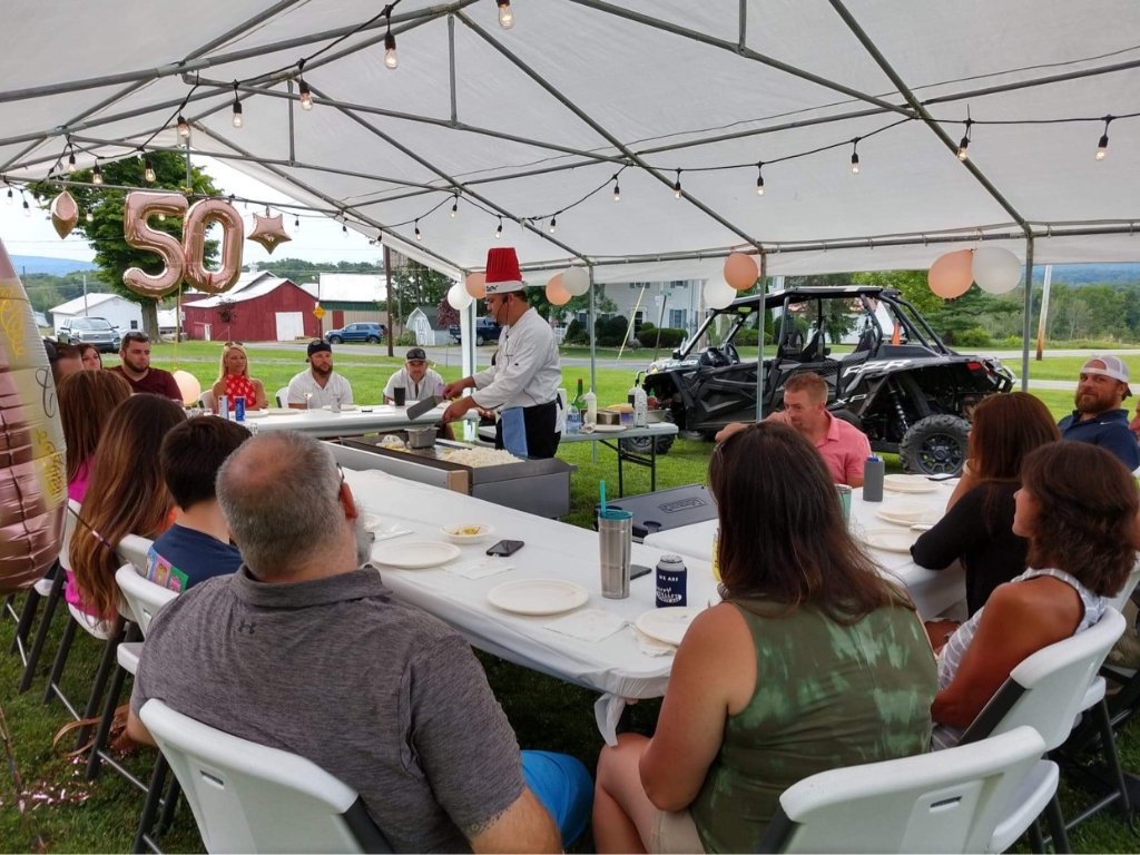 Backyard dinner event