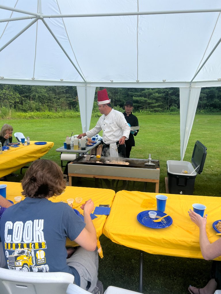 Tent setup daytime