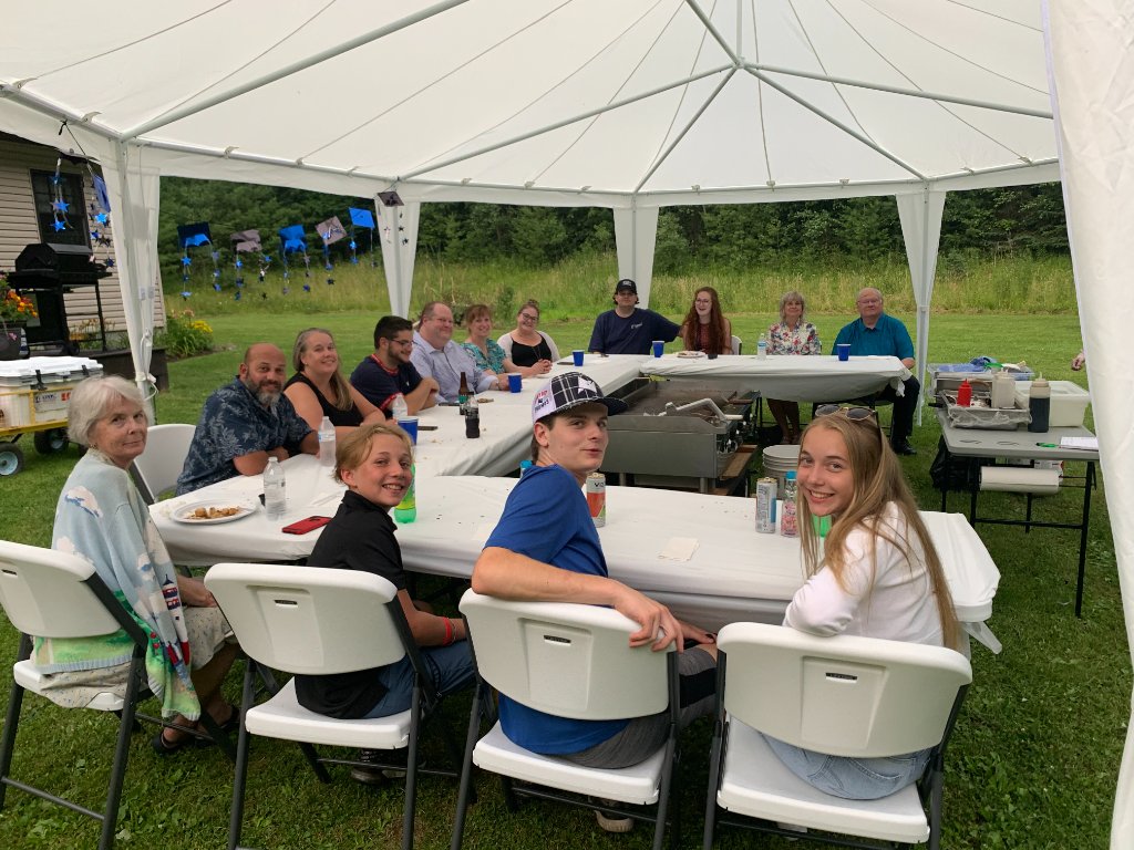 Birthday tent exterior