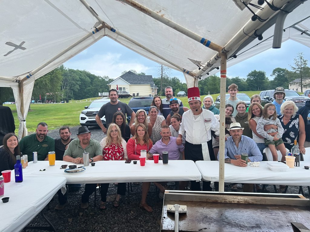Group photo with chef