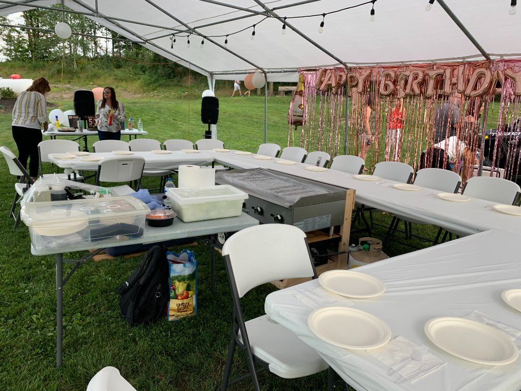 Hibachi event setup