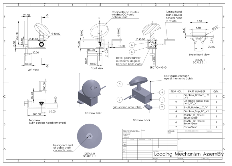 Bobbin Assembly, 3D Topology Optimization Manufacturing view 3