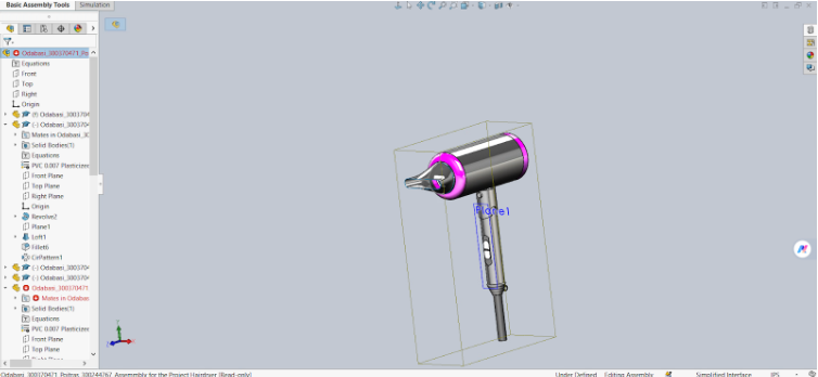 Hairdryer, Assembled View 1