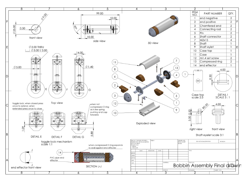 Bobbin Assembly, 3D Topology Optimization Manufacturing view 2
