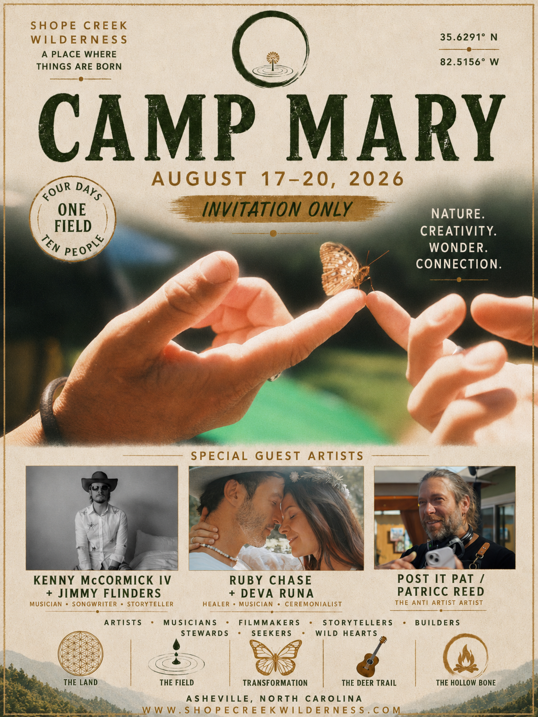 Camp Mary Poster — August 17–20, 2026