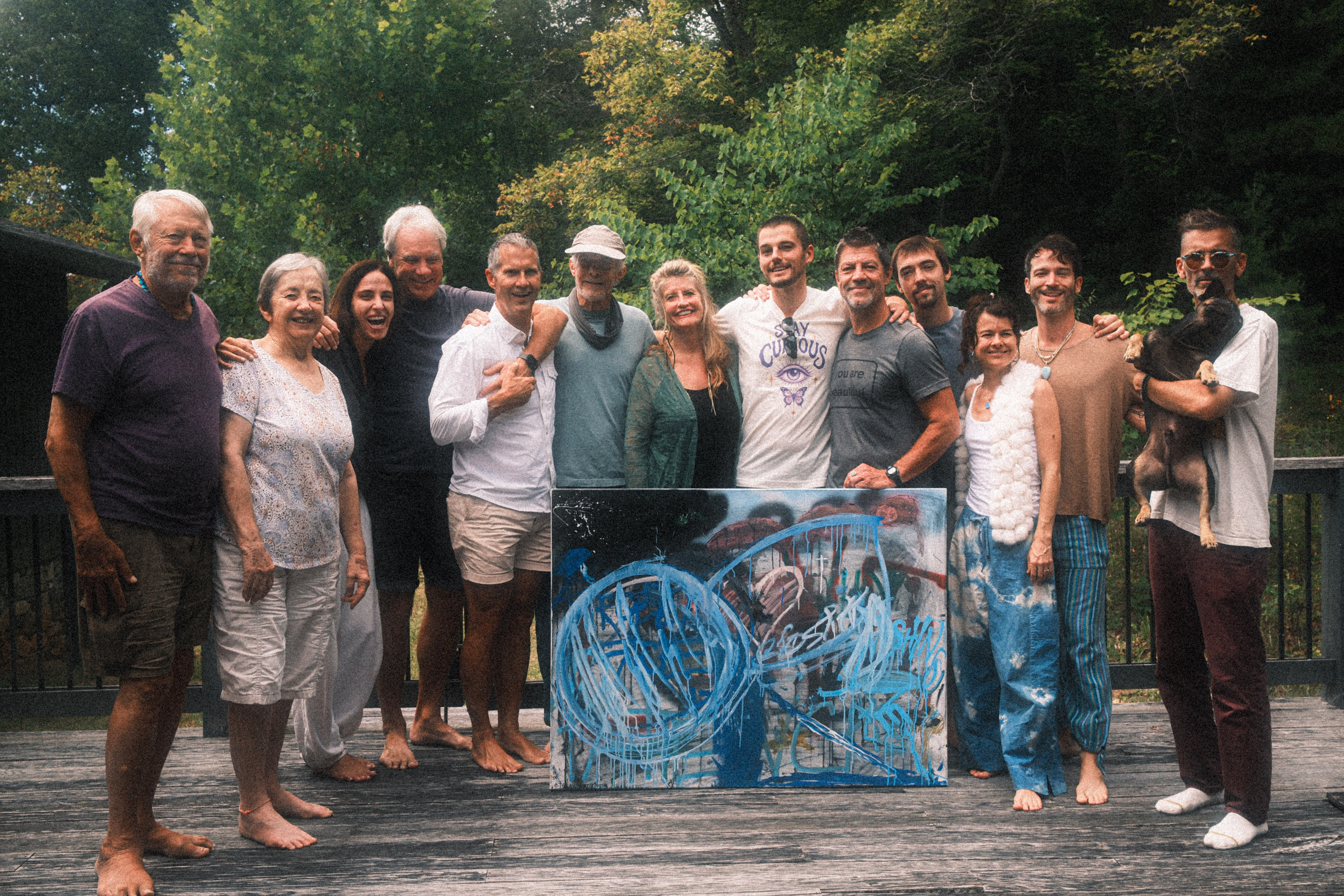 The Camp Mary gathering on the deck at Shope Creek