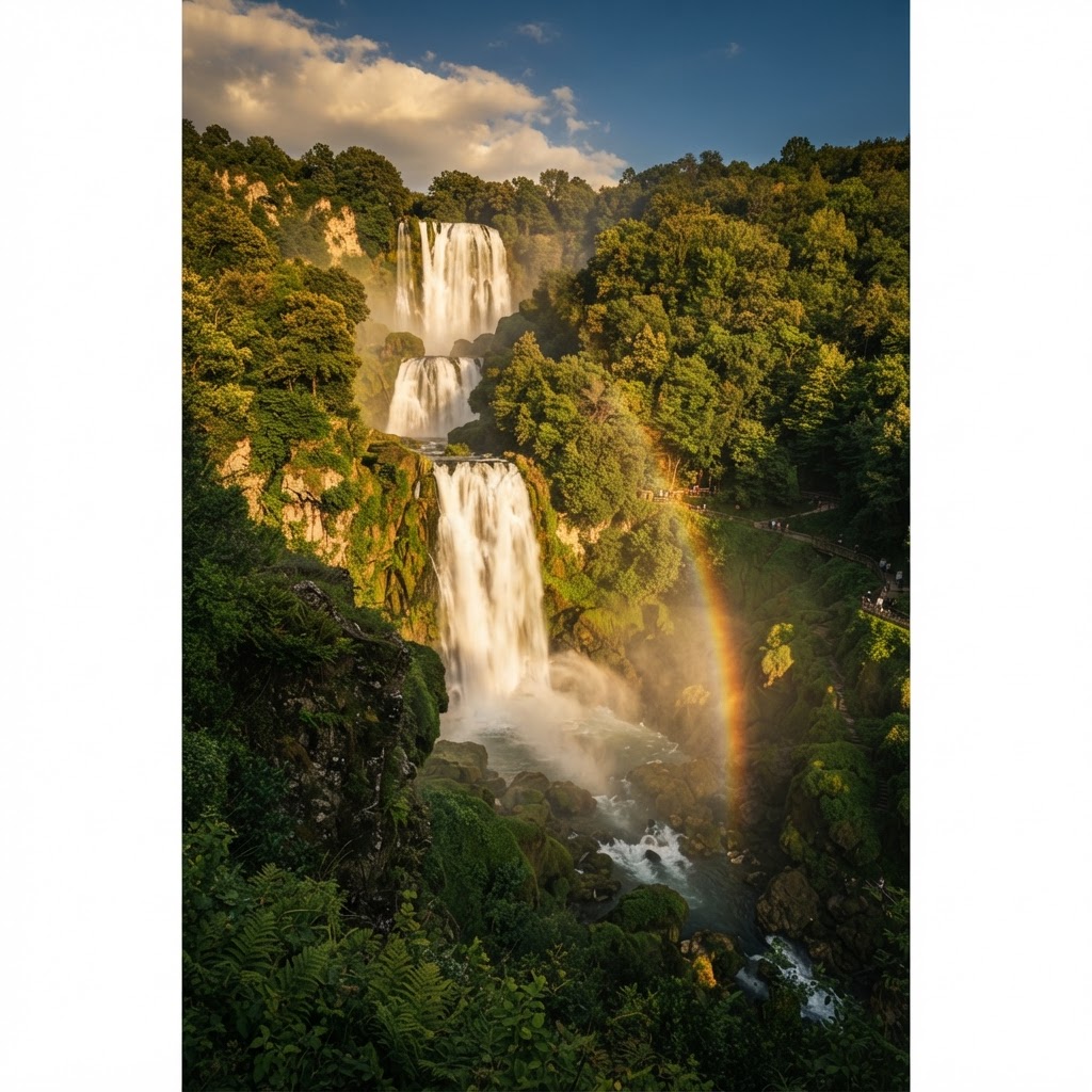 Le Cascate delle Marmore: la cascata piu alta d'Europa nata dalla follia di un console romano