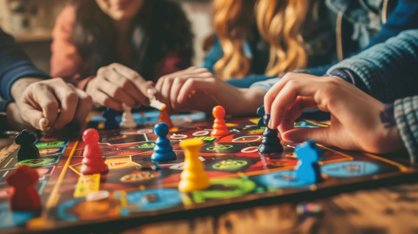 Freunde beim Brettspiel