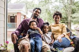 Black family together