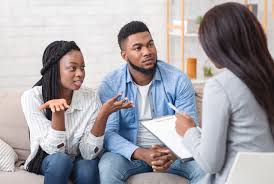 Black woman in therapy session