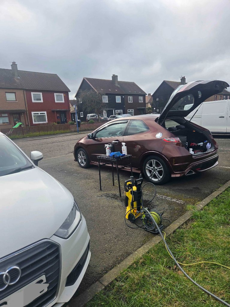Honda Civic — mobile detail setup