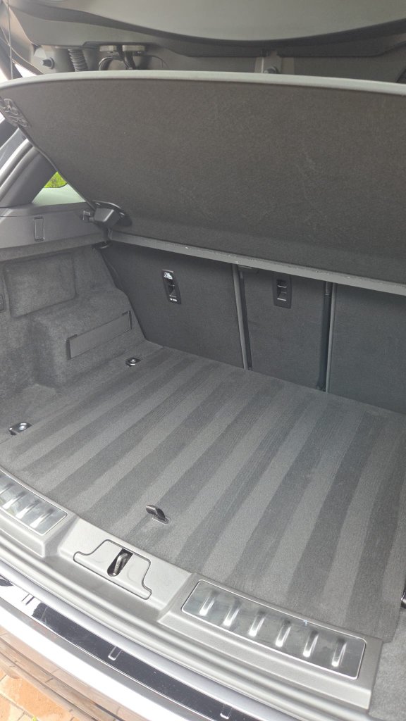 Full Valet — Range Rover boot interior with freshly vacuumed carpet lines