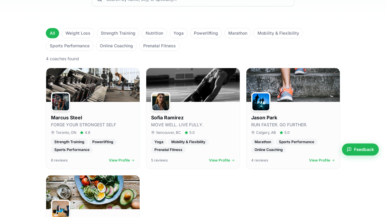 Fitness coaching platform   template preview