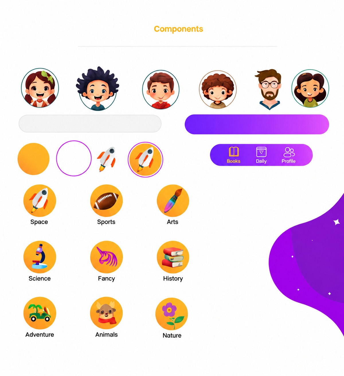 Design System — typography, colors, and components