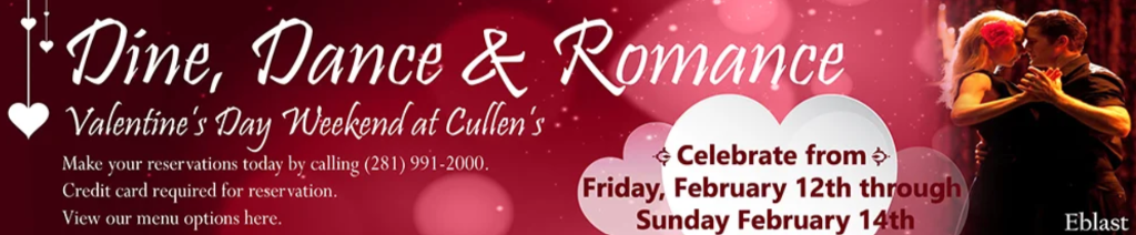 Valentine's Day menu screen