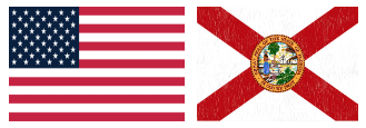 United States and Florida flags