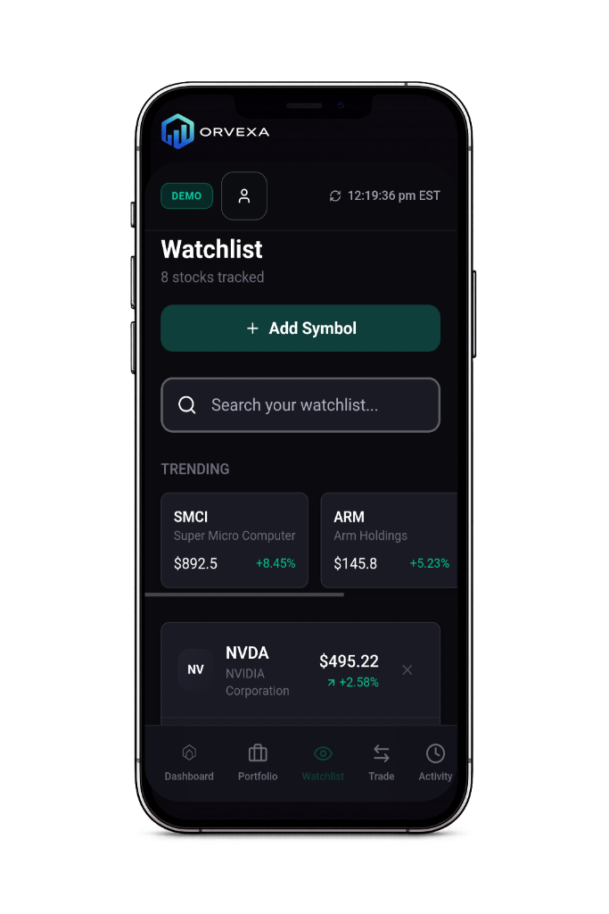 Orvexa Trading Platform