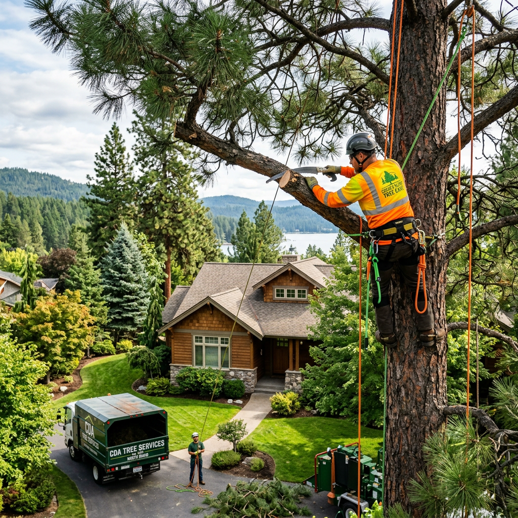 Professional tree trimming in Coeur d'Alene Idaho by Northwest Tree Care