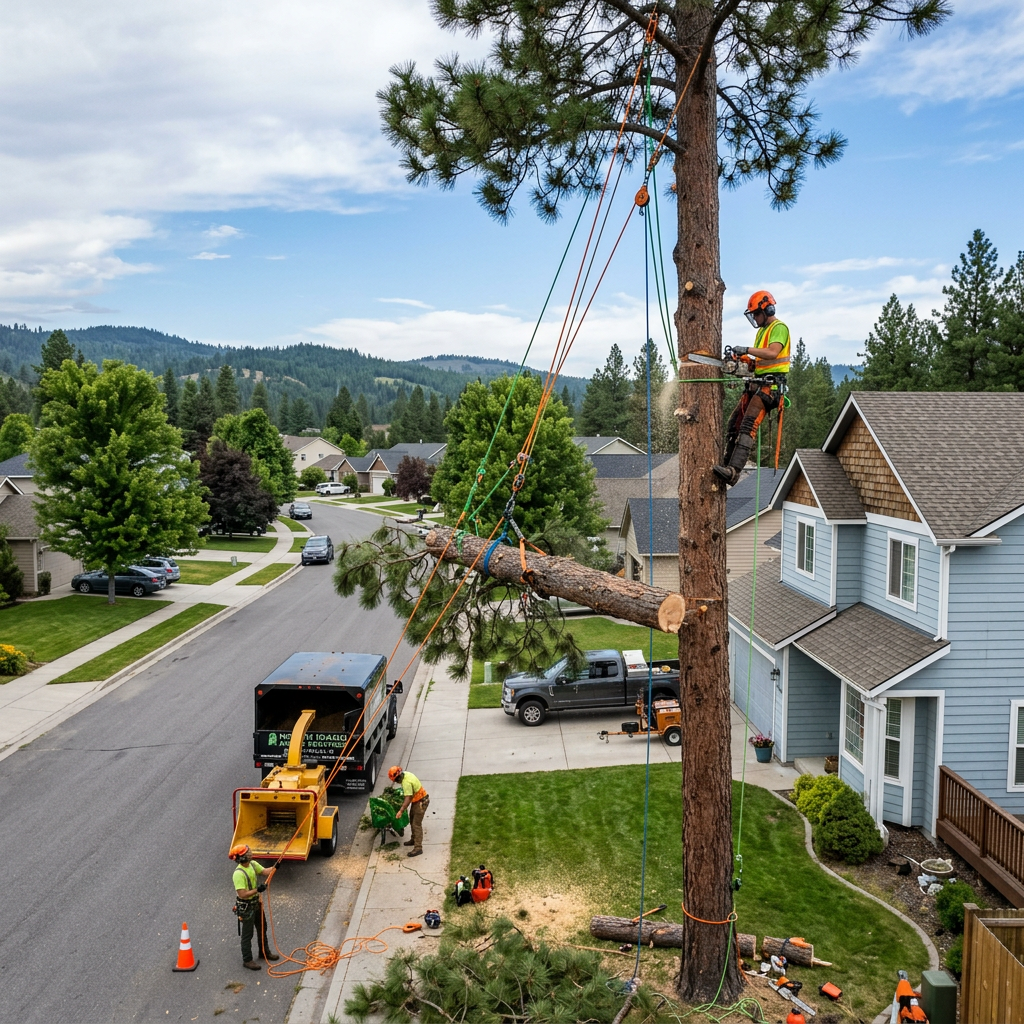 Professional tree removal in Post Falls Idaho by Northwest Tree Care