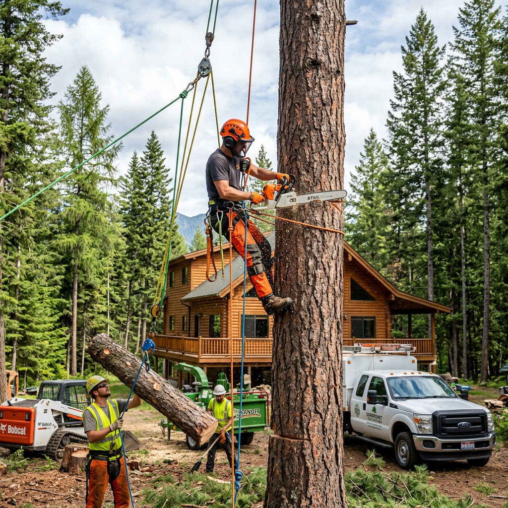 Professional tree removal in Sandpoint Idaho by Northwest Tree Care