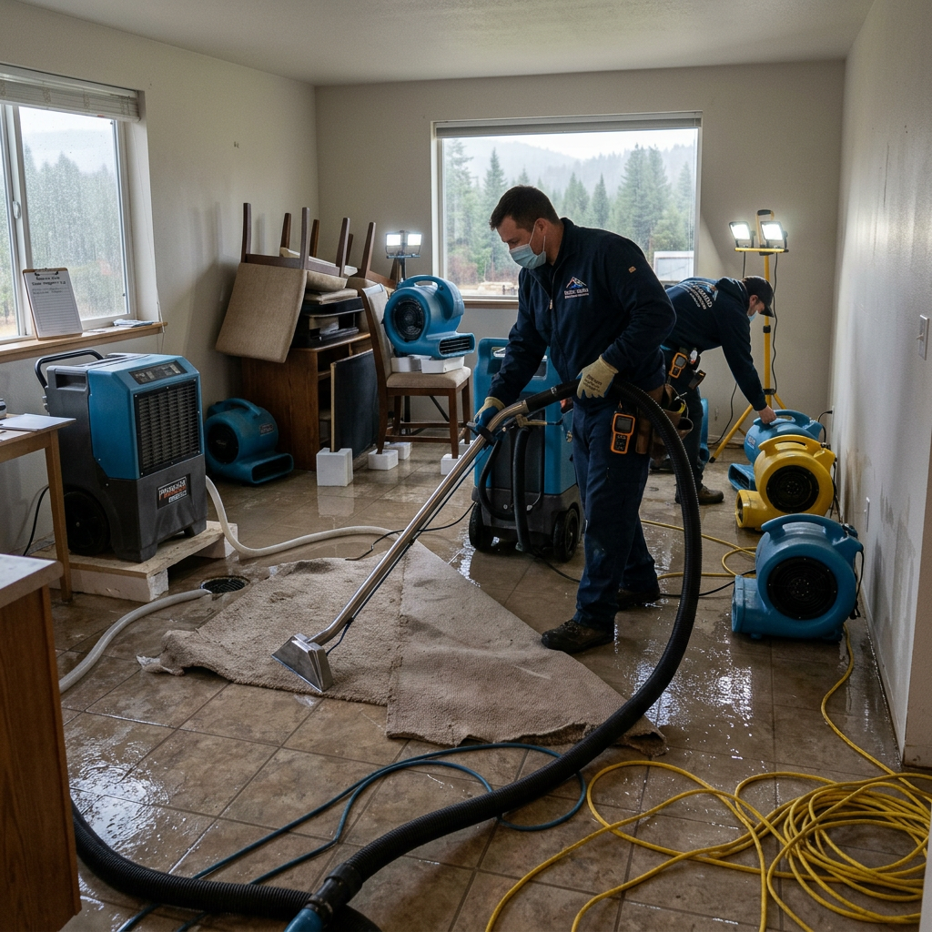 Water damage restoration in Bonners Ferry Idaho by North Idaho Flood and Fire