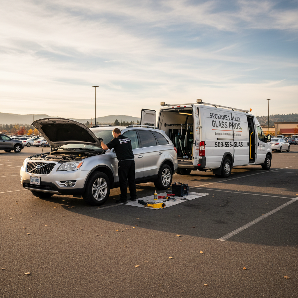 Windshield replacement service in Spokane Valley WA by Grizzly Glass Centers