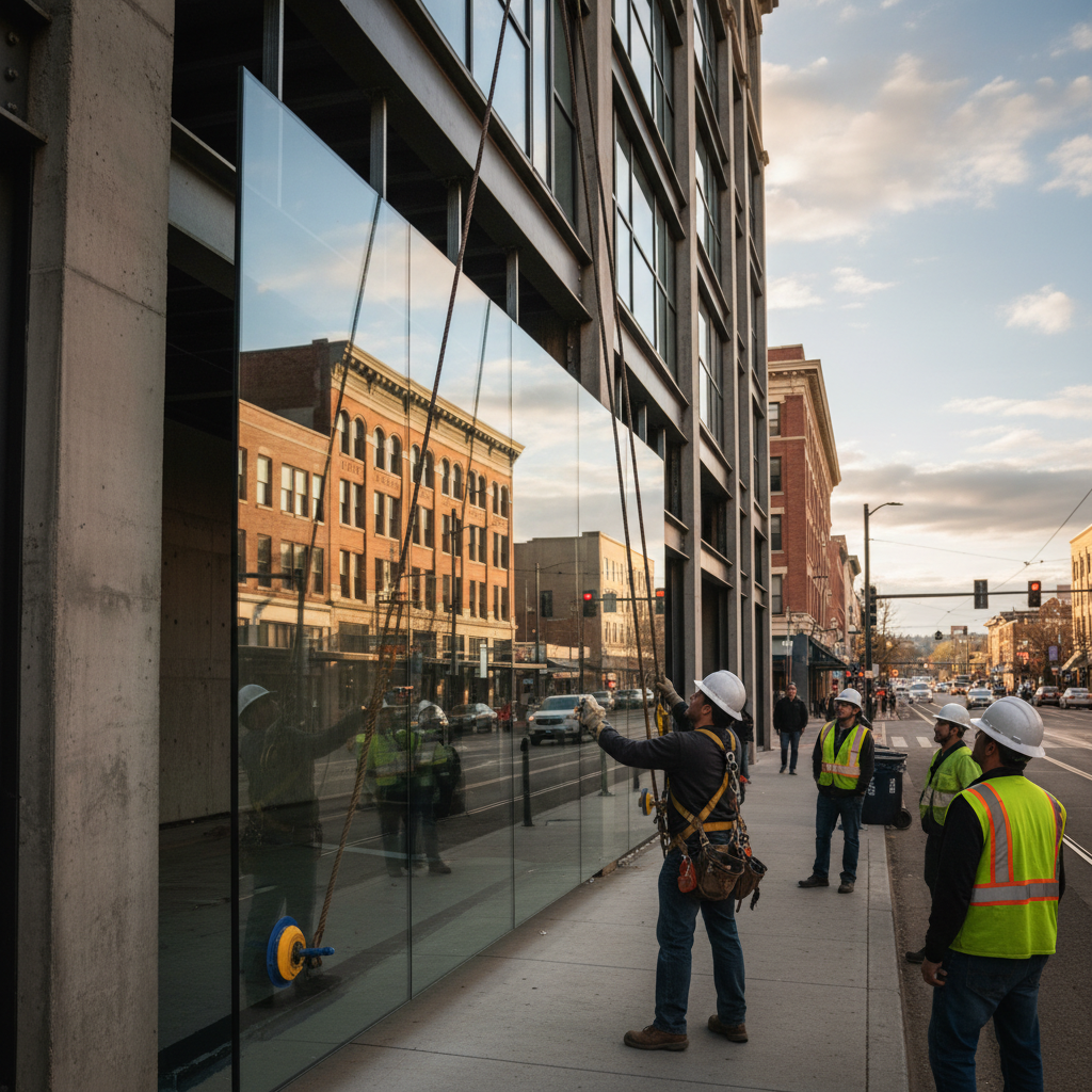 Commercial glass installation and repair in Spokane WA by Grizzly Glass Centers
