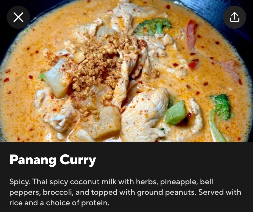 Panang Curry — before