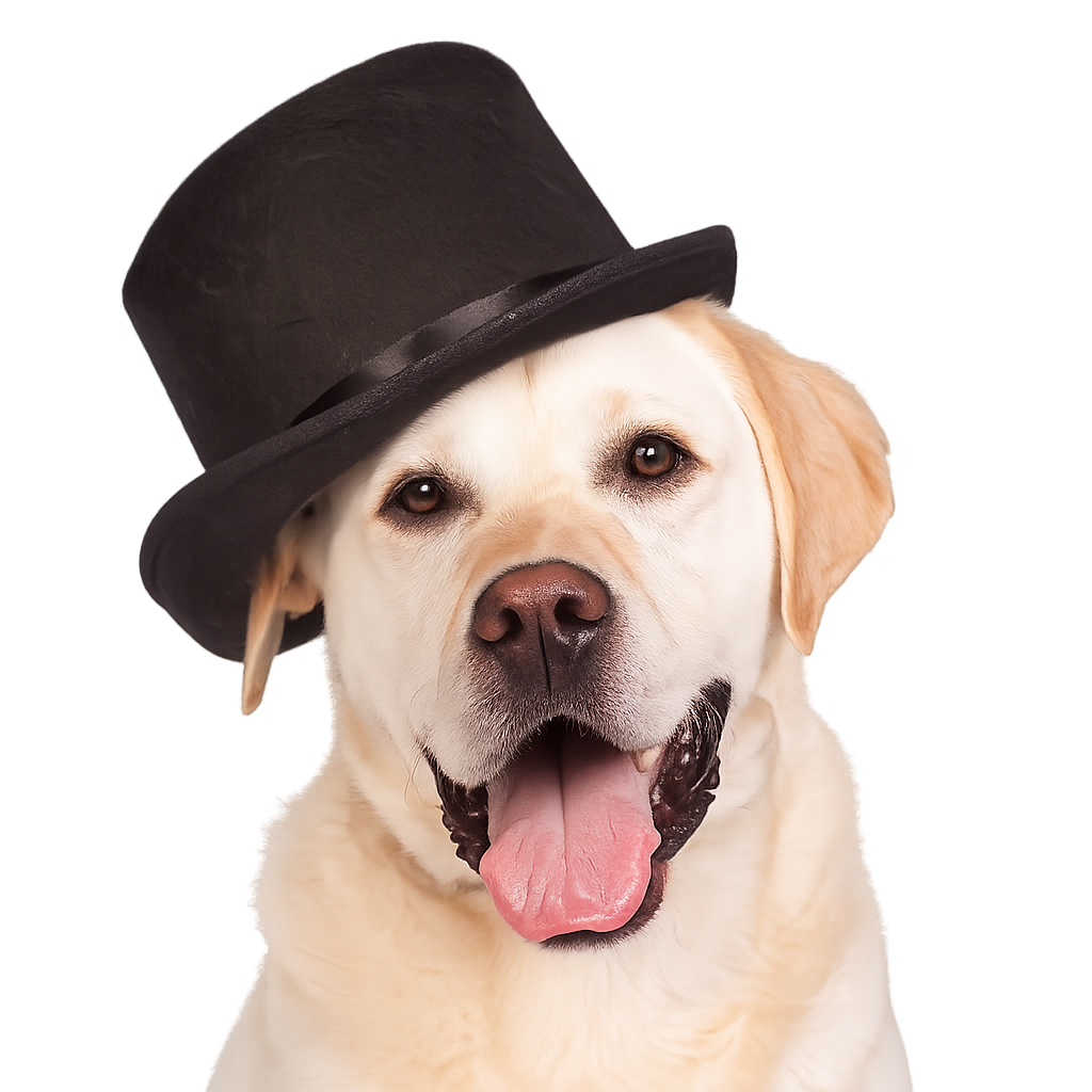 LabTie & Tails Gala — Labrador in a top hat