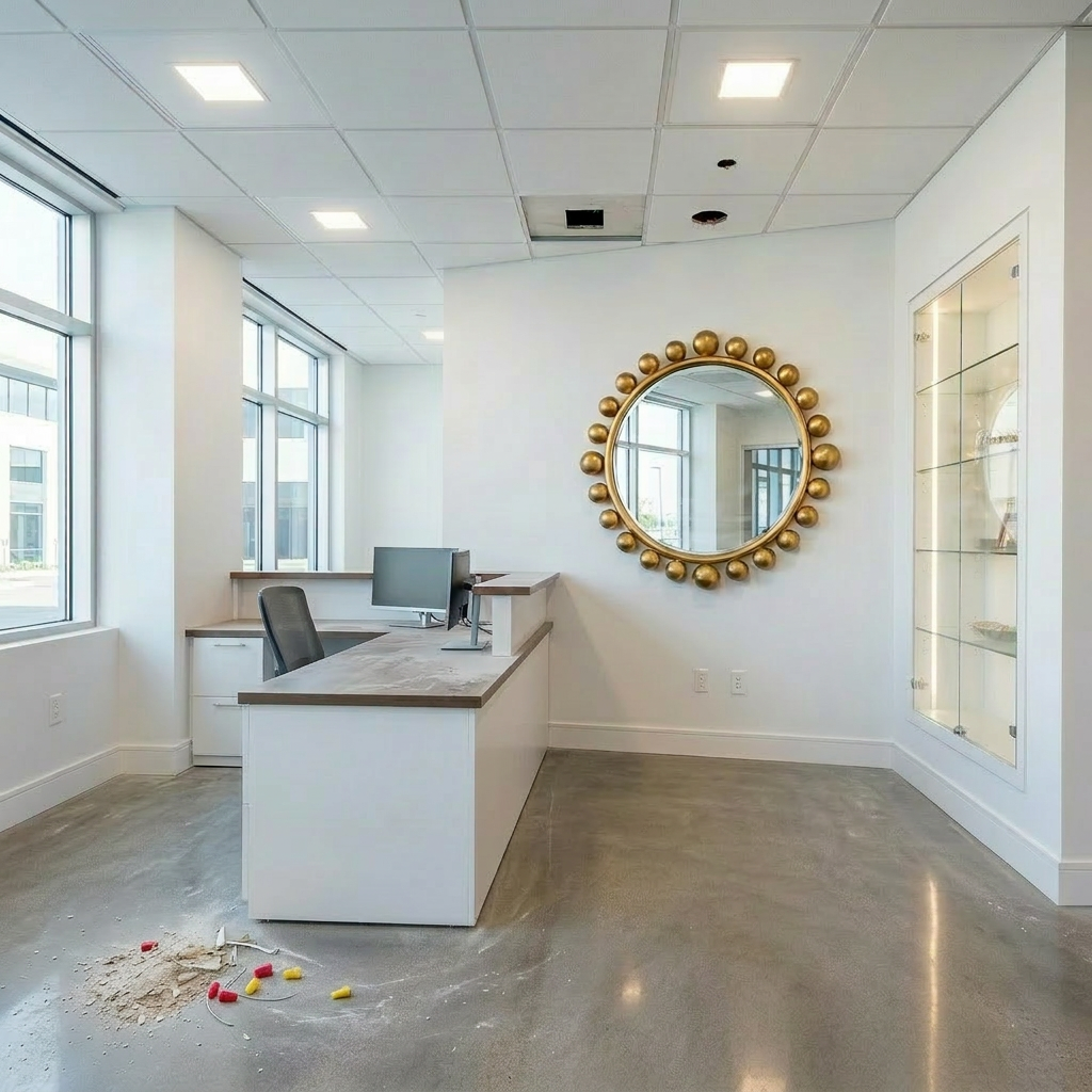 Before post-construction cleanup