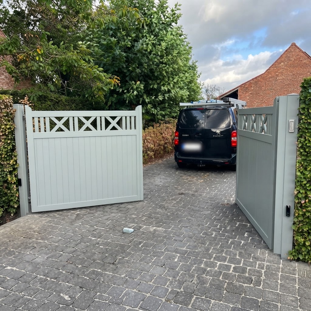 Geautomatiseerde opritpoort met intercom